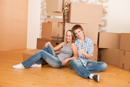Same day removals team preparing a move in Bow