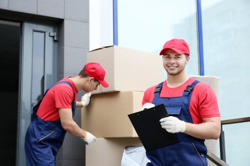 Removal van prepared for a residential move in East London