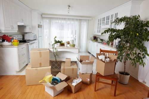 Removal van loaded for a same day move in East London
